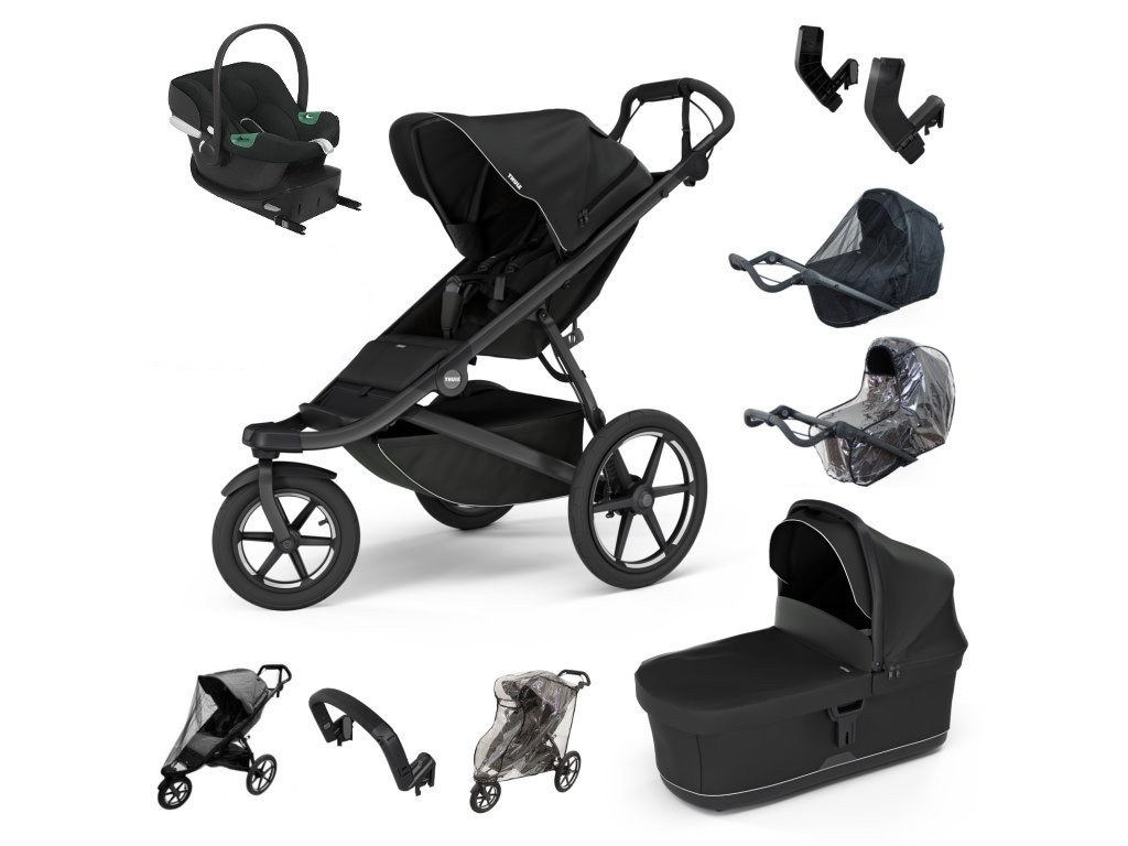 E-shop Thule Urban Glide 3 Výhodný set Cybex s doplnkami, Black
