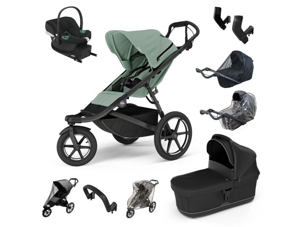 E-shop Thule Urban Glide 3 Výhodný set Cybex s doplnkami, Mist hreen