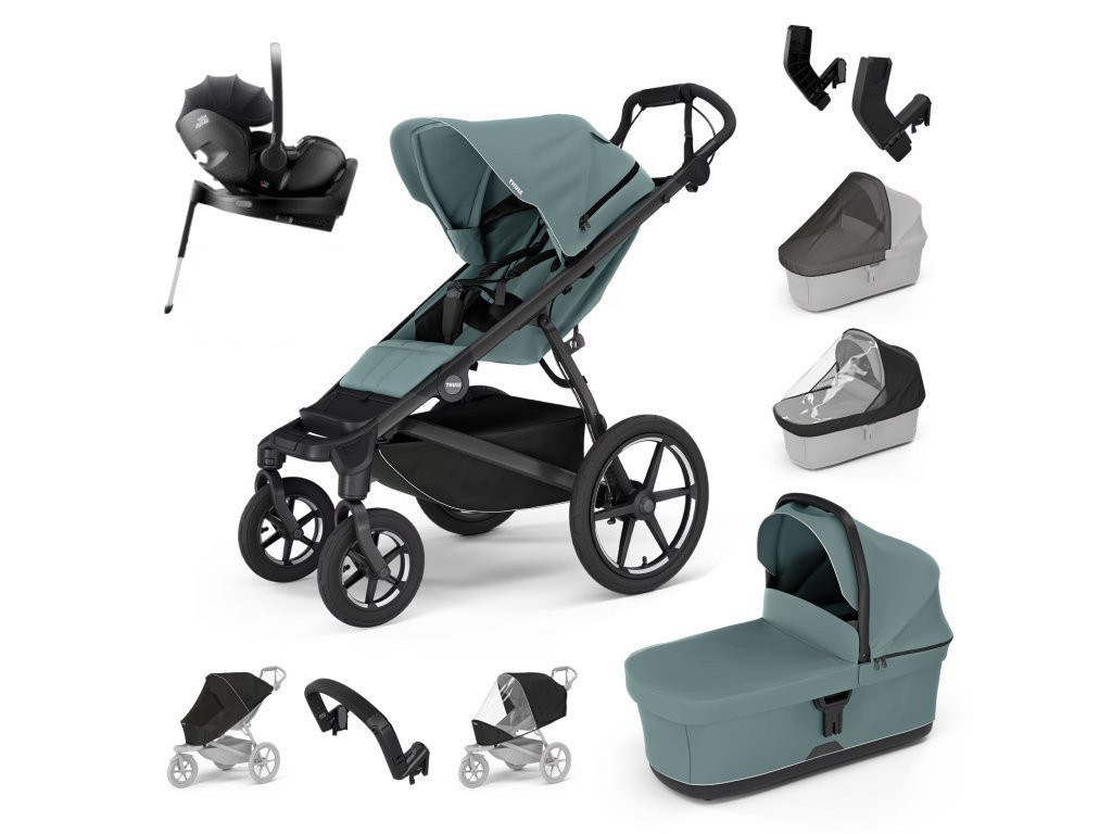 E-shop Thule Urban Glide 4-kol. Výhodný set s Baby-Safe PRO, mid blue