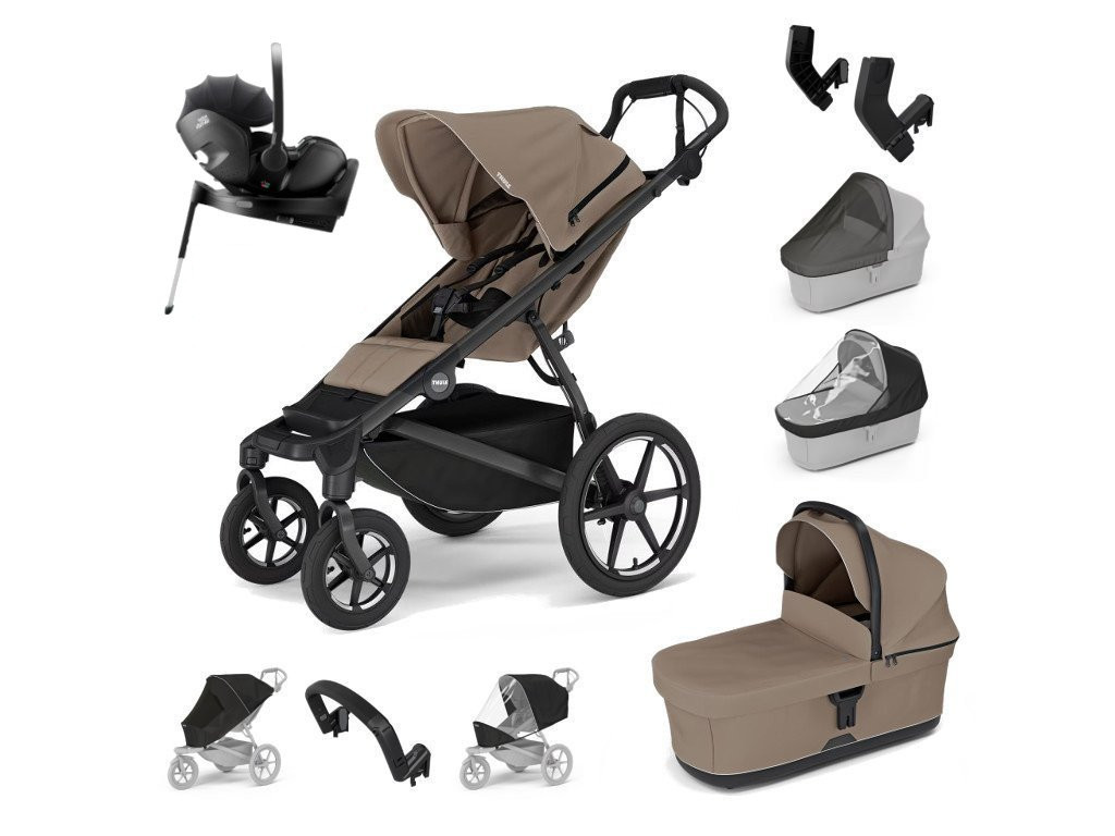 E-shop Thule Urban Glide 4-kol. Výhodný set s Baby-Safe PRO, tined taupe