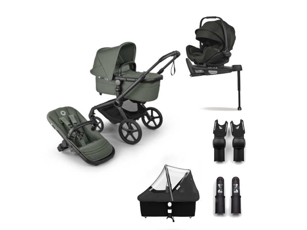 E-shop Bugaboo výhodný set Fox 5 RENEW s Bugaboo Otter, Black/Forest green