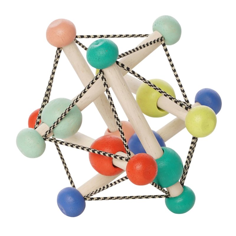 E-shop Manhattan Toy Drevená hrkálka Skwish Colorpop