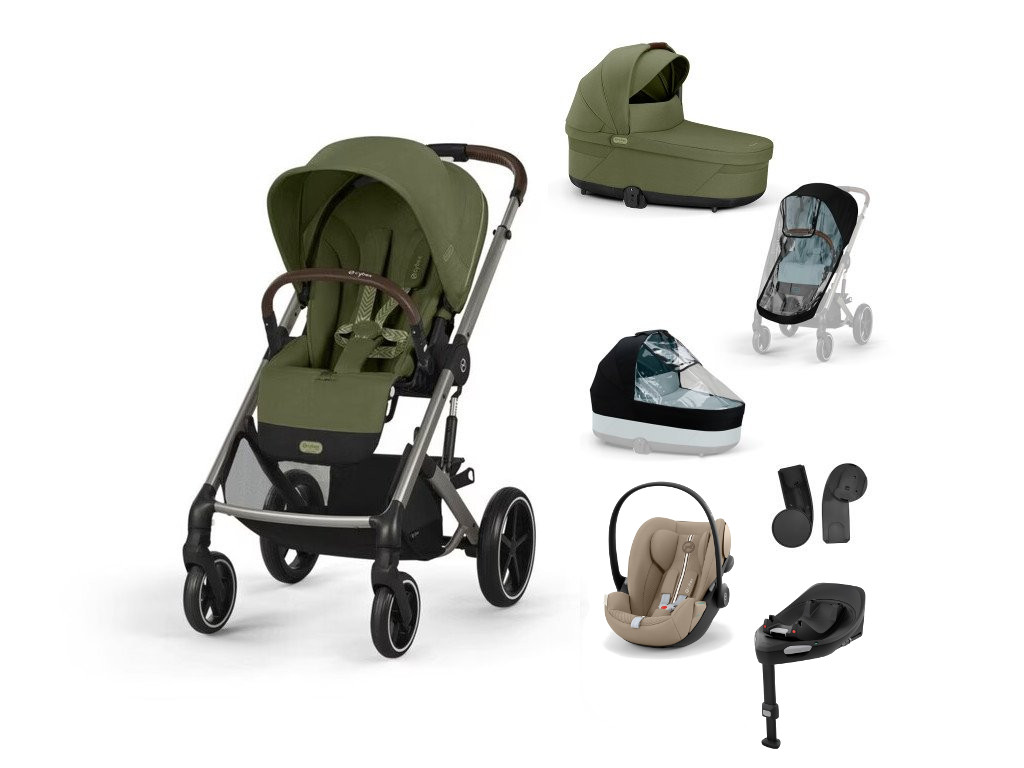E-shop Cybex Balios S LUX, bundle set XL 2025, moss green/beige