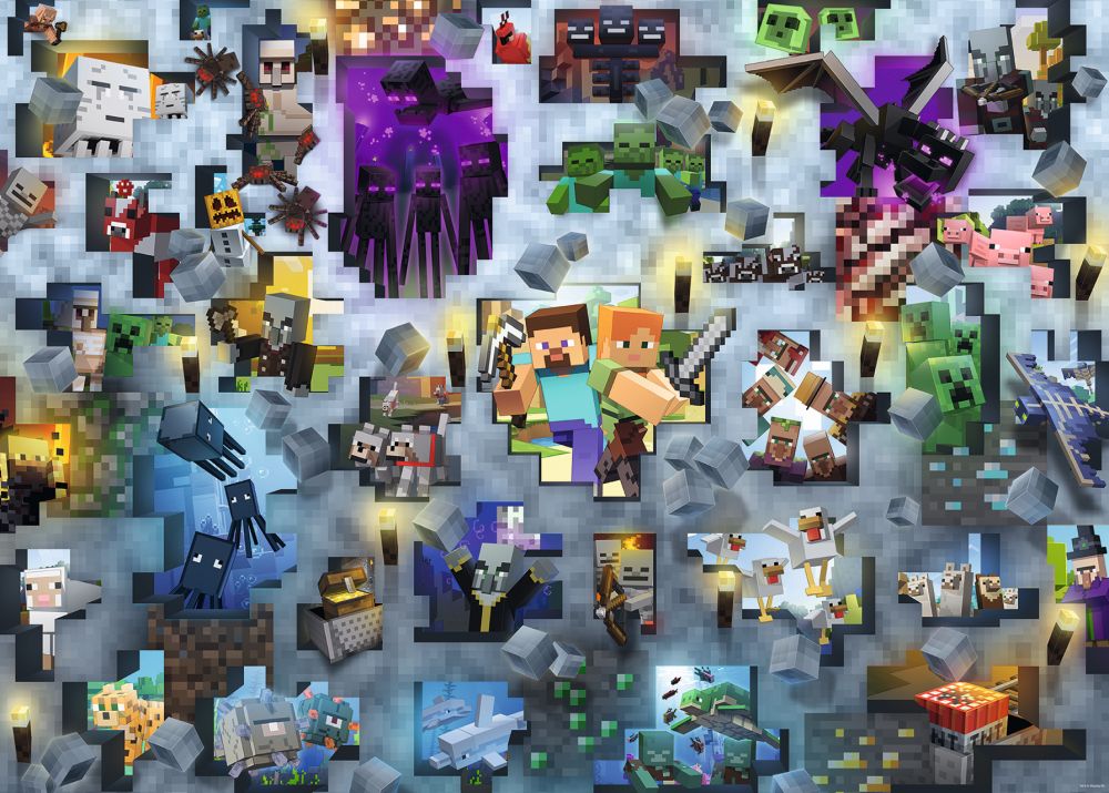 E-shop Ravensburger Challenge Puzzle: Minecraft 1000 dielikov