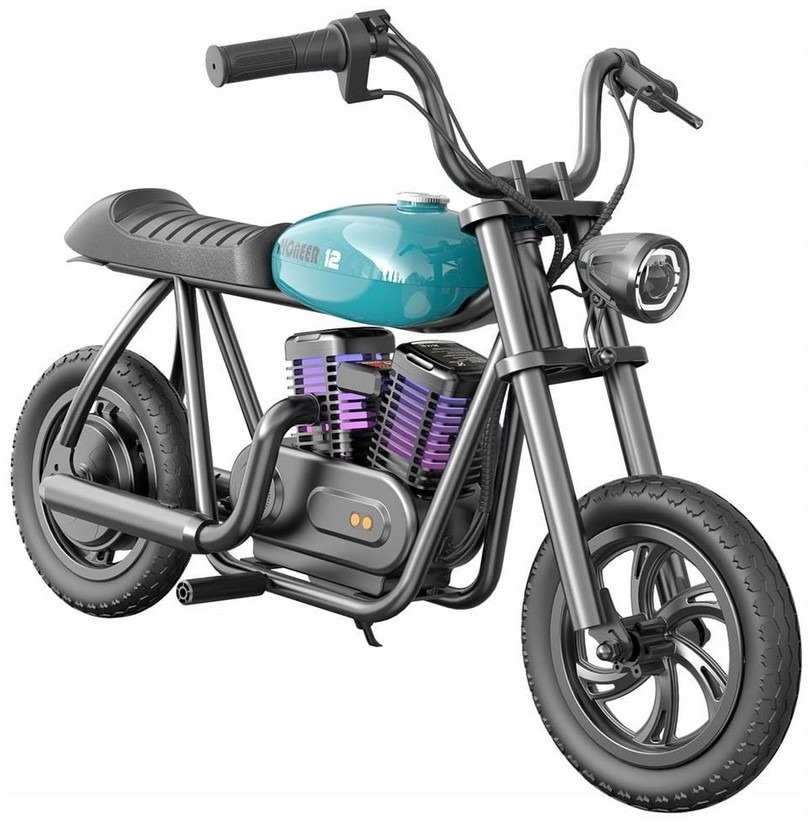 E-shop Hyper Gogo Pioneer Detská elektrická motorka (Chopper), 12" kolesá, modrá