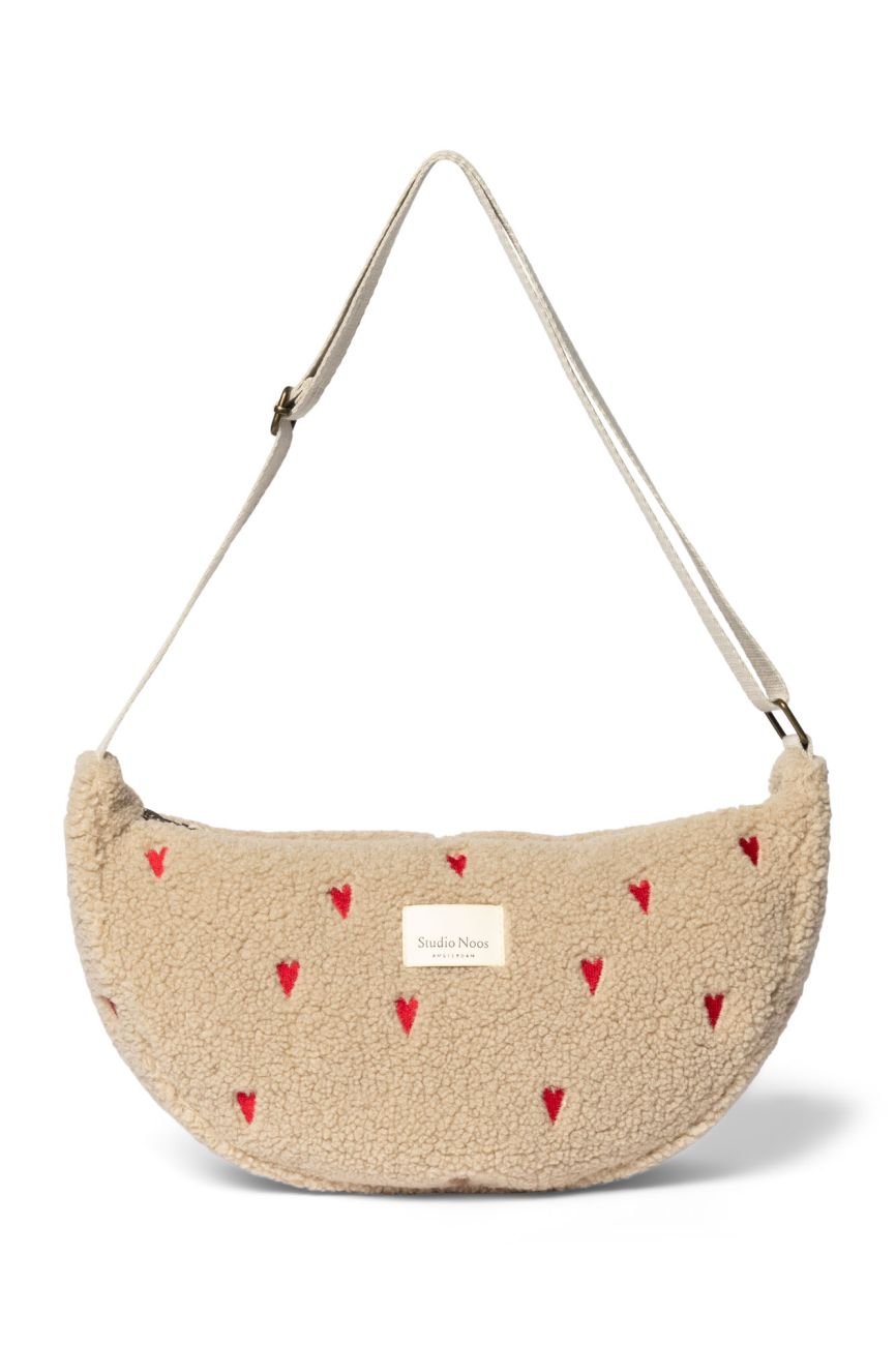 E-shop STUDIO NOOS - Teddy Adult FANNY kabelka | Ecru Hearts