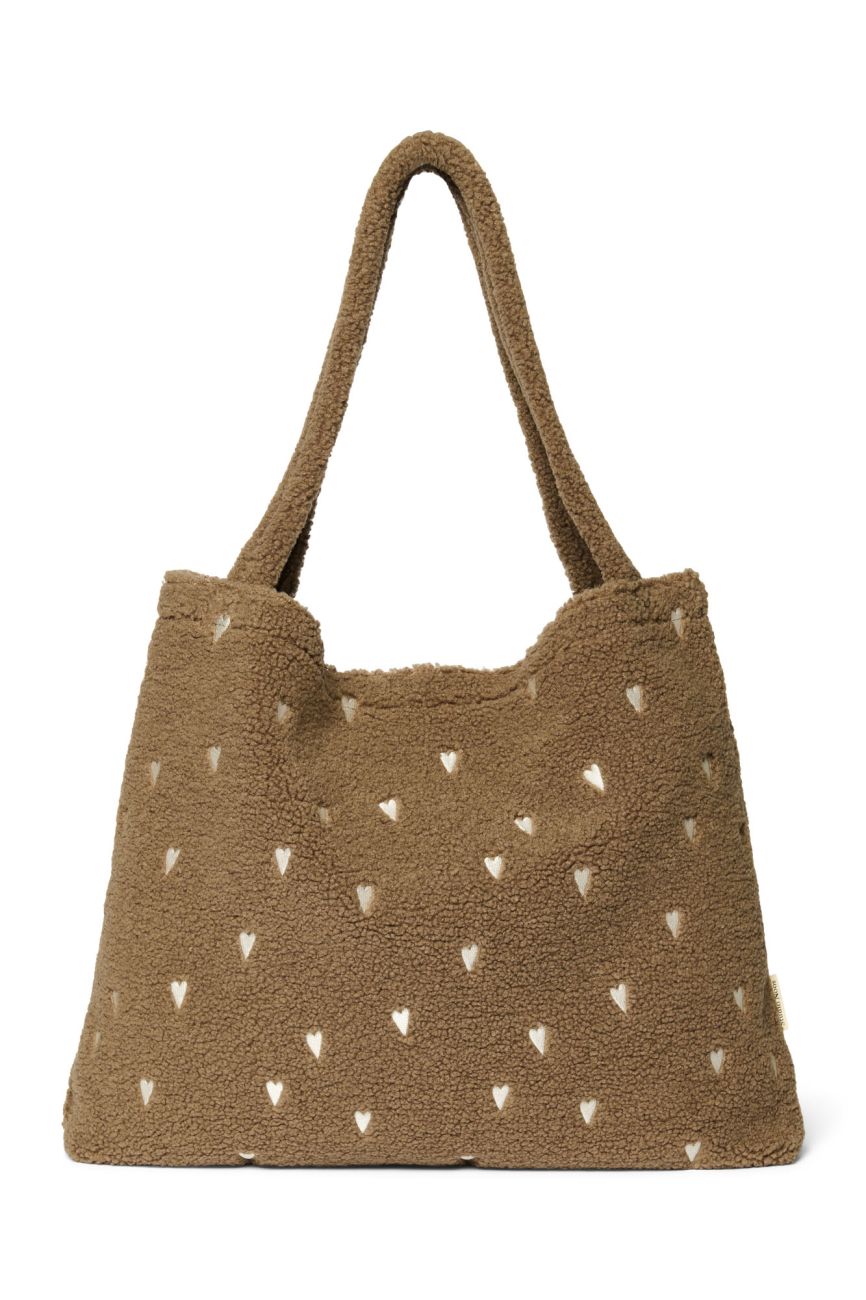 E-shop STUDIO NOOS - Teddy Hearts MOM BAG | Brown Hearts