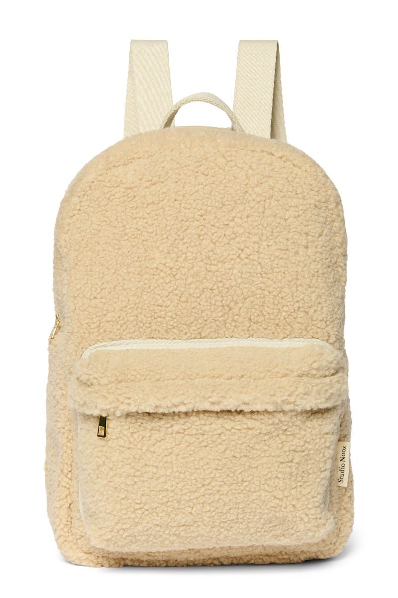 E-shop STUDIO NOOS - Teddy Midi BACKPACK - batôžtek s predným vreckom | Ecru