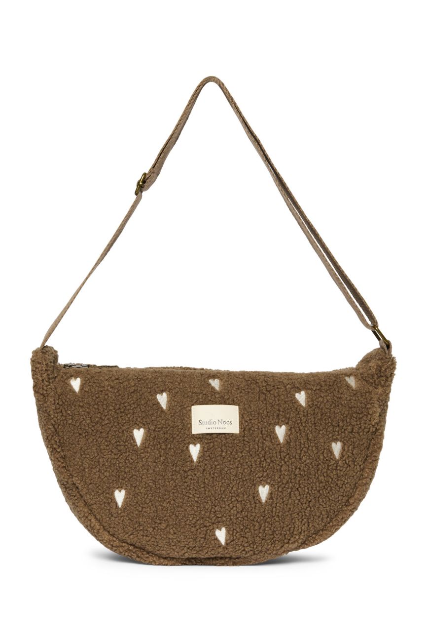 E-shop STUDIO NOOS - Teddy Hearts Adult FANNY kabelka | Brown Hearts