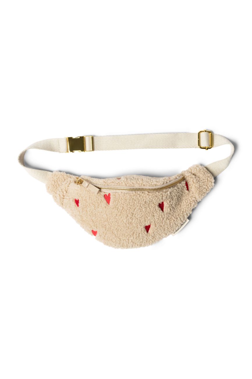 E-shop STUDIO NOOS - Teddy Hearts Mini FANNY pack - ladvinka| Ecru Hearts