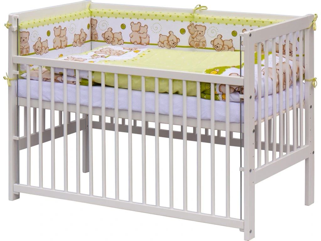 E-shop Scarlett Detská postieľka s kompletnou výbavou 120 x 60 cm - Matej - zelená