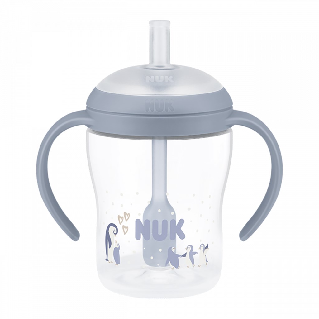 E-shop Kojenecká fľaša NUK Perfect Match na učenie so slamkou PENGUIN 150 ml - 59199