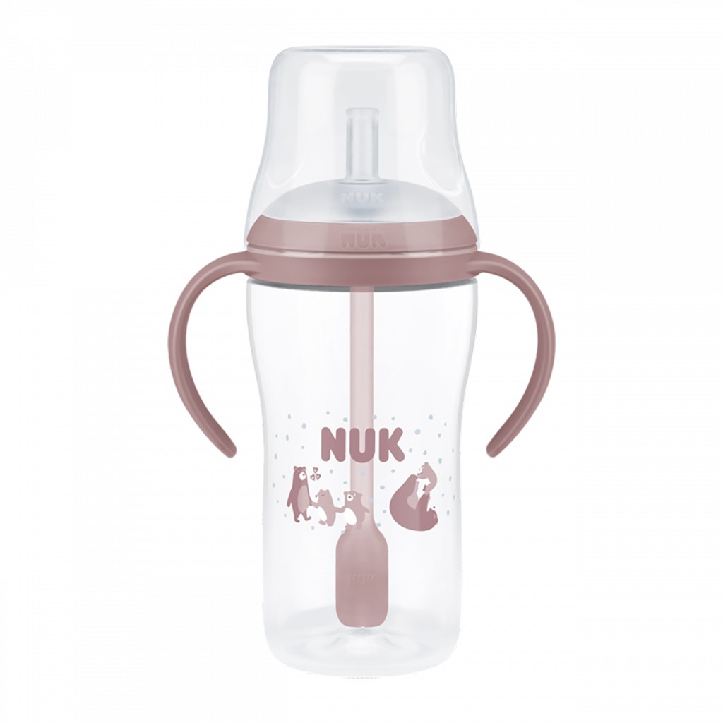 E-shop Kojenecká fľaša NUK Perfect Match na učenie so slamkou BEAR 260 ml - 59213