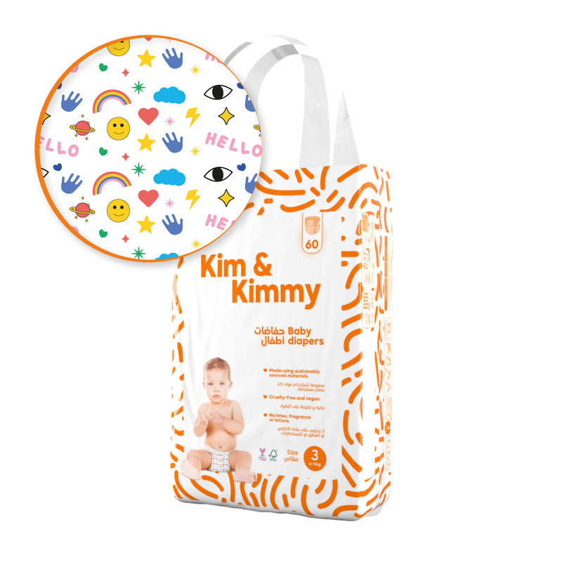 E-shop Kim&Kimmy Kim & Kimmy - plienky veľkosti 3, 6 - 11 kg, množstvo 60