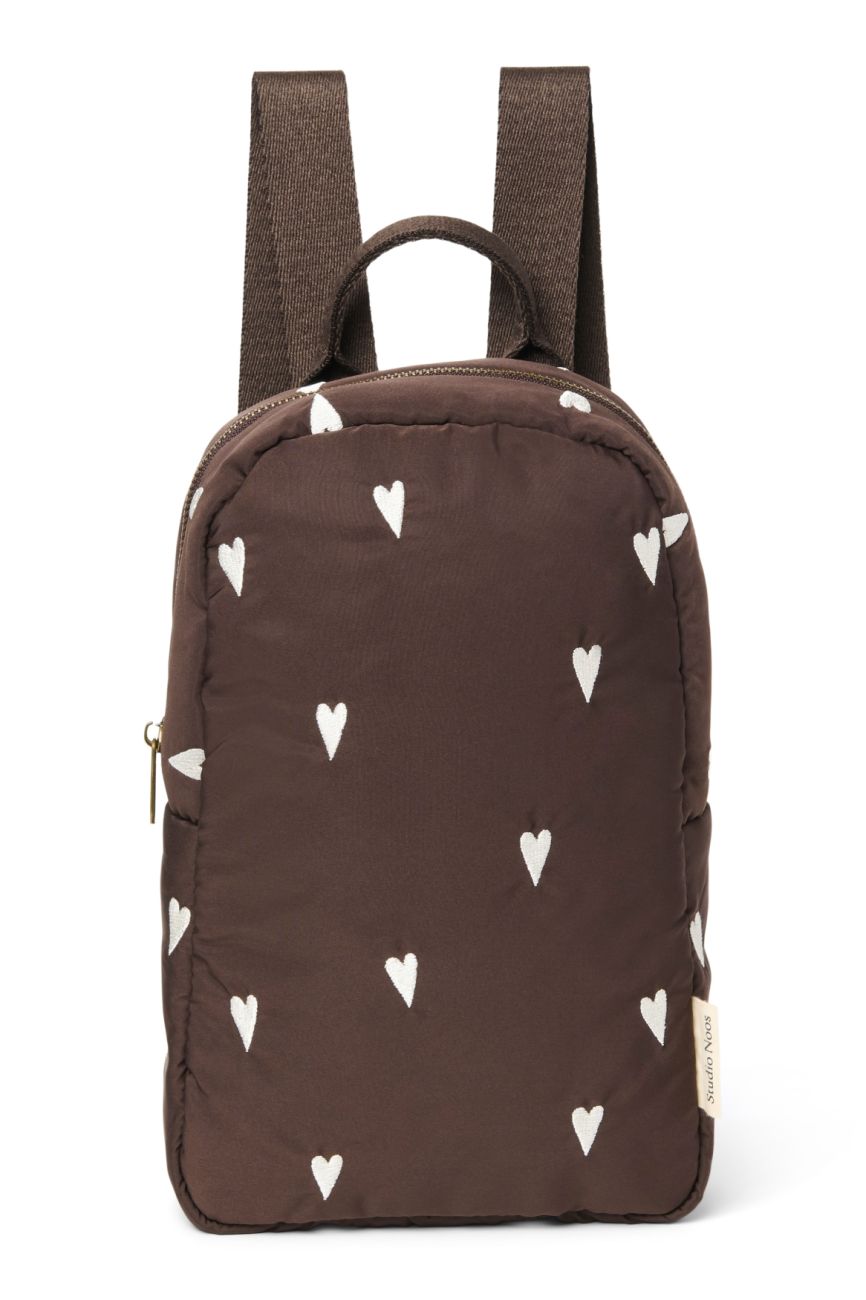 E-shop STUDIO NOOS - Puffy Mini BACKPACK - batôžtek | Brown Hearts