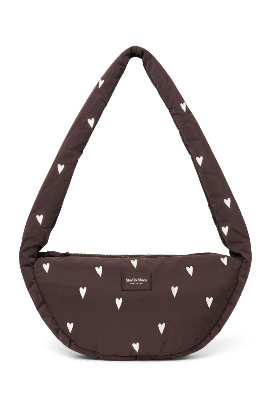 E-shop STUDIO NOOS - Puffy Mini Cross Body Bag | Brown Hearts