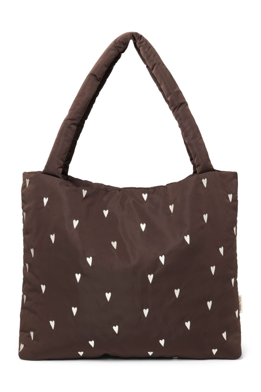 E-shop STUDIO NOOS - Puffy MOM BAG | Brown Hearts