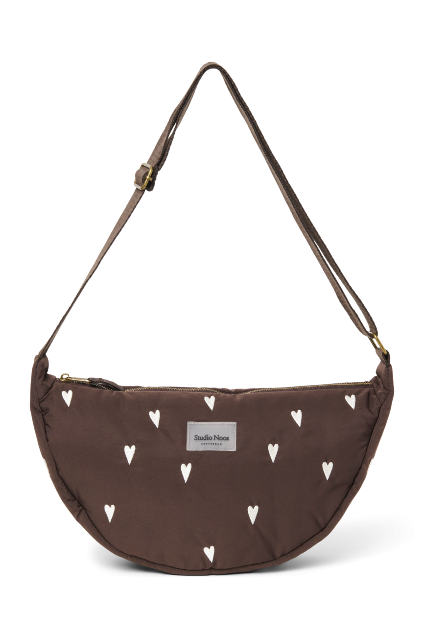 E-shop STUDIO NOOS - Puffy FANNY PACK kabelka | Brown Hearts