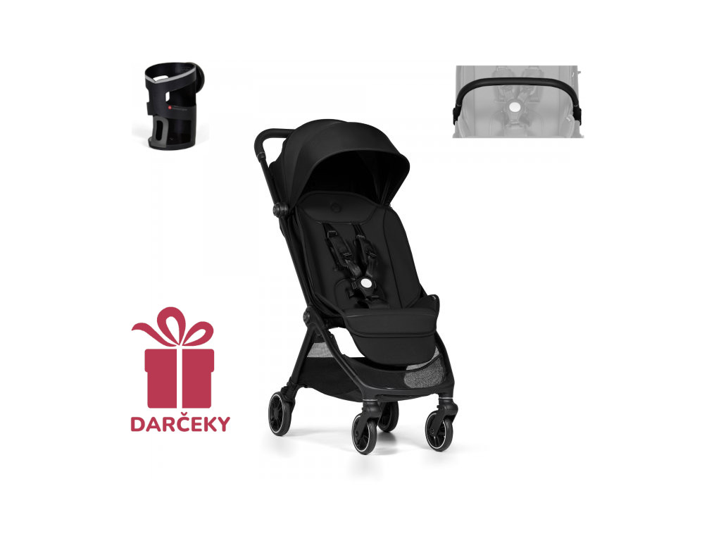E-shop Bumprider Connect Mini kočík Black + madlo a držiak na pohár ZDARMA
