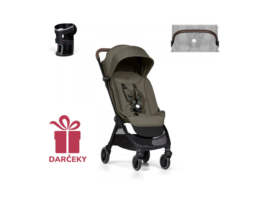 E-shop Bumprider Connect Mini kočík Forest Green + madlo a držiak na pohár ZDARMA