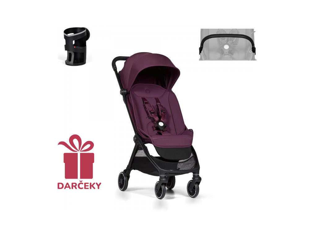 E-shop Bumprider Connect Mini kočík Italian Plum + madlo a držiak na pohár ZDARMA