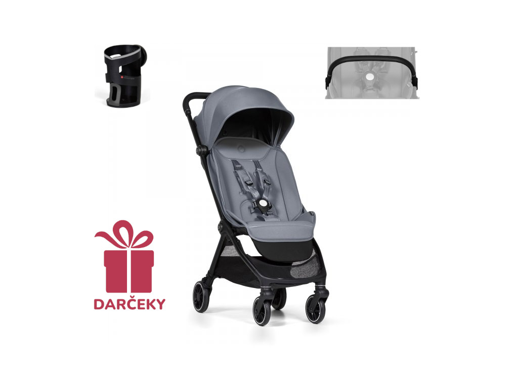 E-shop Bumprider Connect Mini kočík Grey + madlo a držiak na pohár ZDARMA