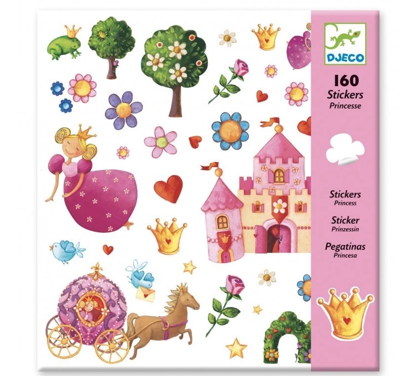 E-shop Djeco Samolepky Princezné 160 ks