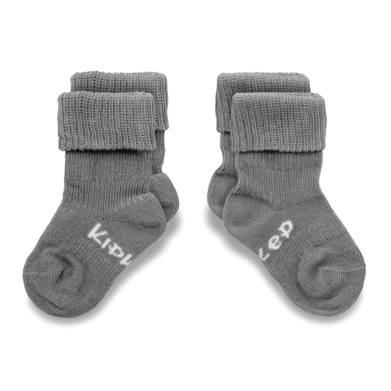 E-shop KipKep Detské ponožky Stay-on-Socks 0-6m 2páry Pebble Grey