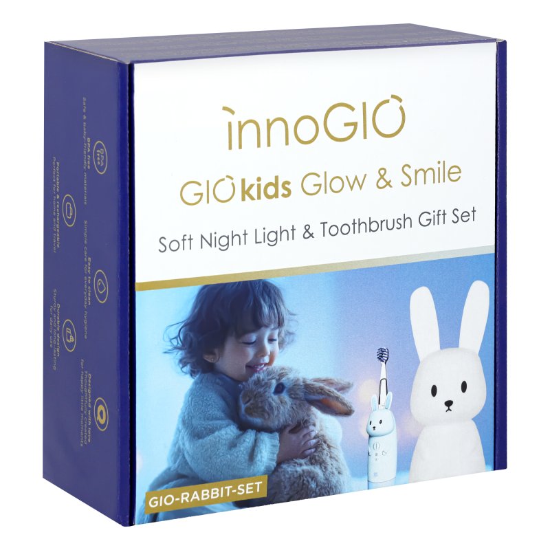 E-shop innoGIO RABBIT set Blue (lampička + sonická zubná kefka)