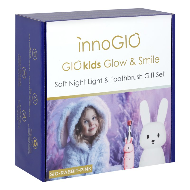E-shop innoGIO RABBIT set Pink (lampička + sonická zubná kefka)