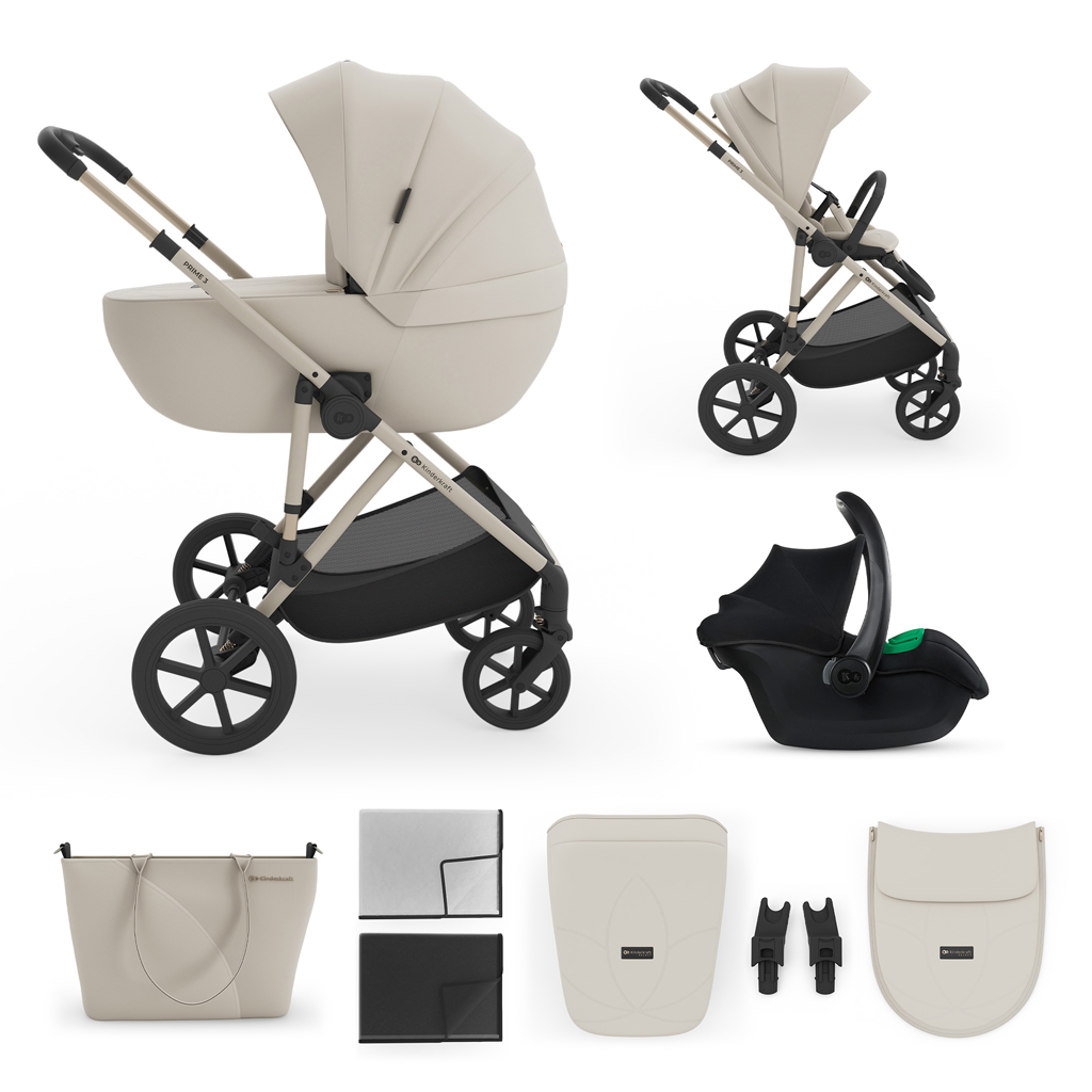 E-shop KINDERKRAFT Kočík kombinovaný 3v1 Prime 3 Sand Dune