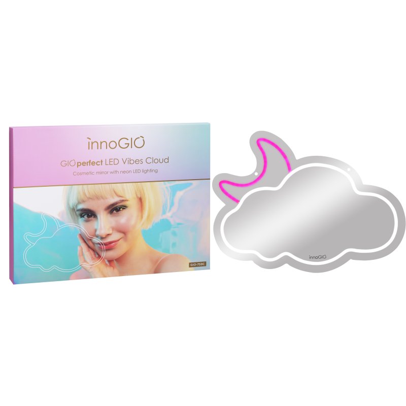 E-shop innoGIO Zrkadlo s neónovým LED podsvietením Vibes Cloud GIO-759C
