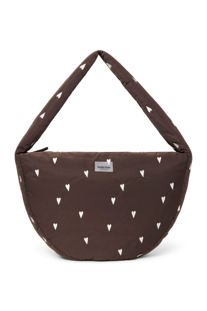 E-shop STUDIO NOOS - Puffy Cross Body Bag | Brown Hearts