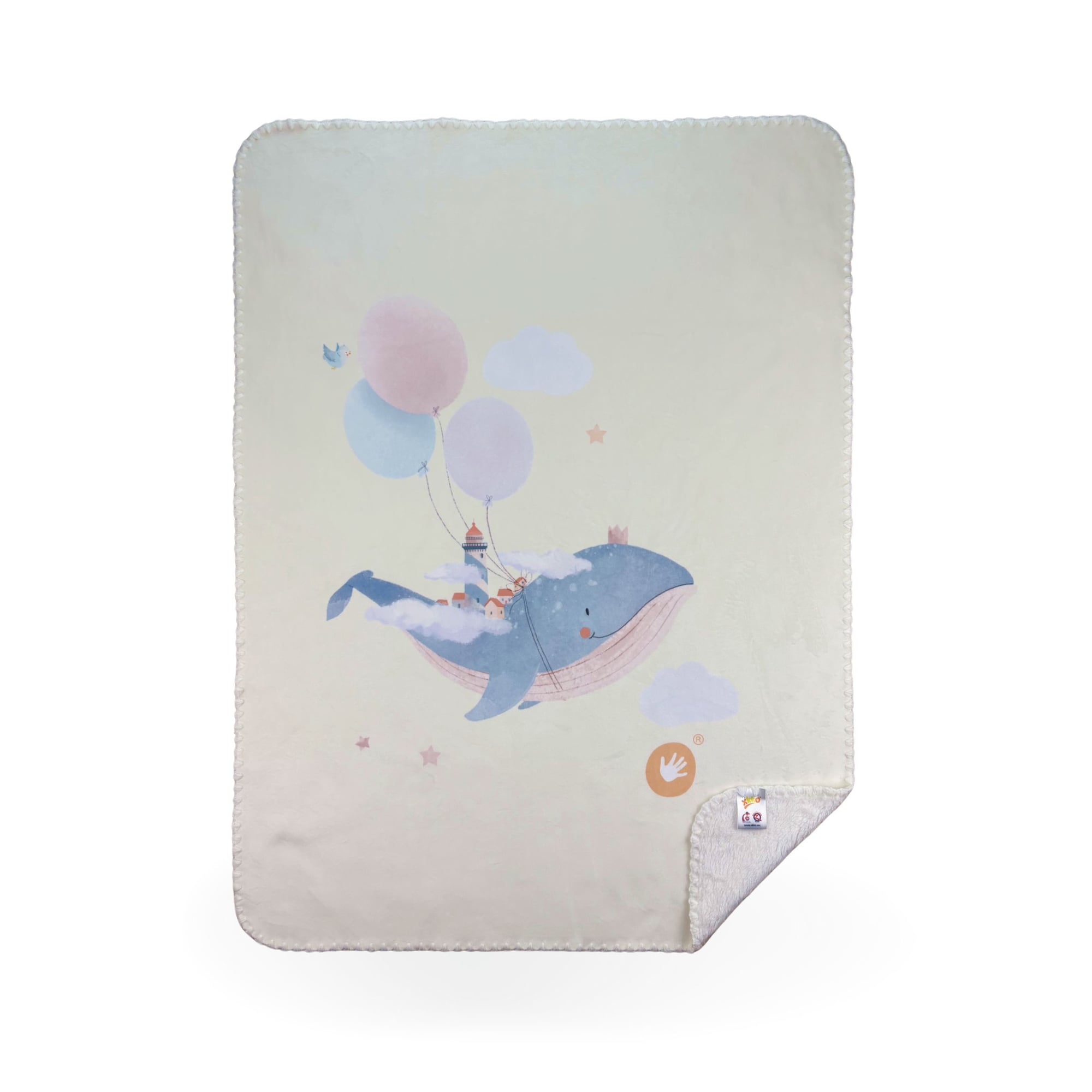 E-shop XKKO LUX Španielska detská deka - Sky Whale, 75x100