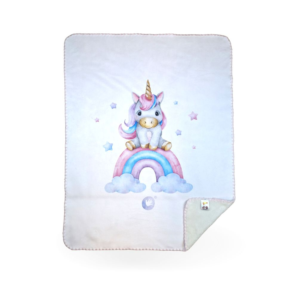 E-shop XKKO LUX Španielska detská deka- Rainbow Unicorn, 75x100