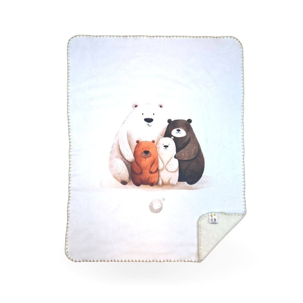 E-shop XKKO LUX Španielska detská deka - Bear Family, 75x100