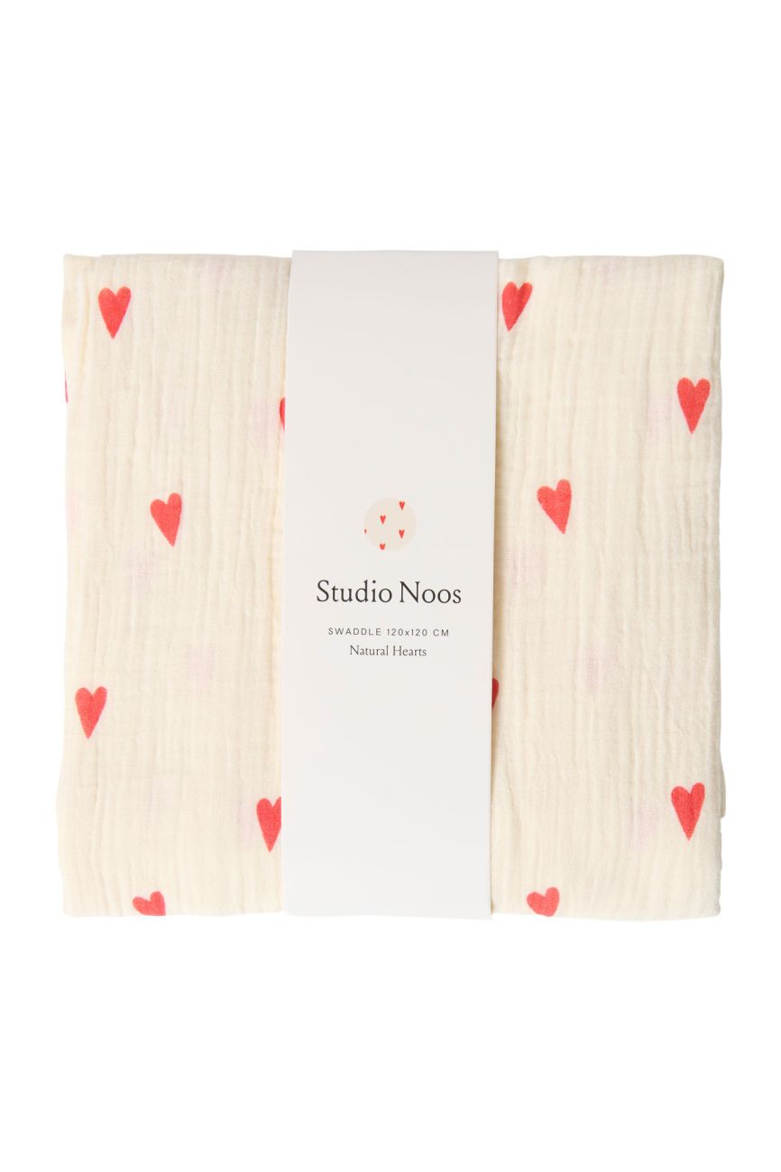 E-shop STUDIO NOOS - SWADDLE ZAVINOVAČKA Print Large | Beige Hearts