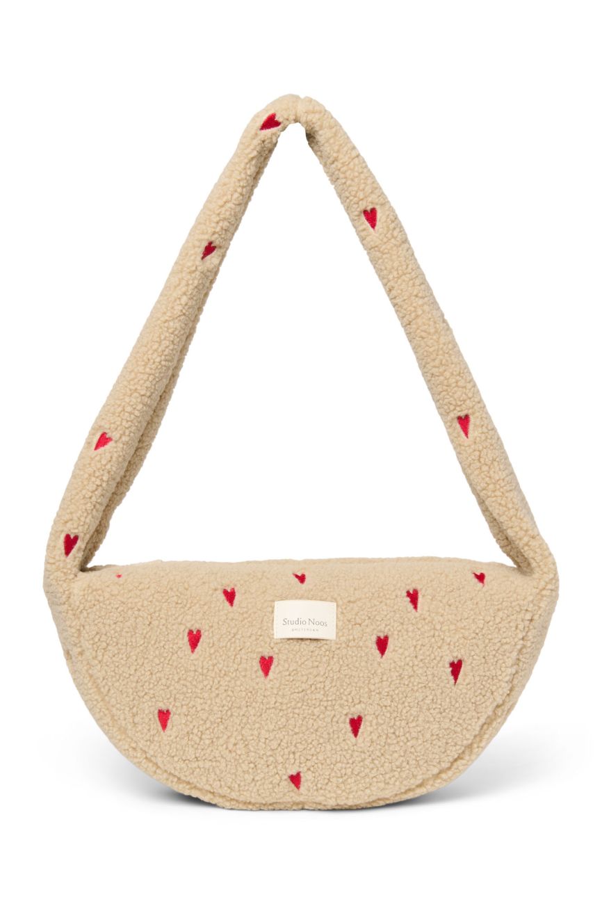 E-shop STUDIO NOOS - Teddy Mini Cross Body Bag | Ecru Hearts