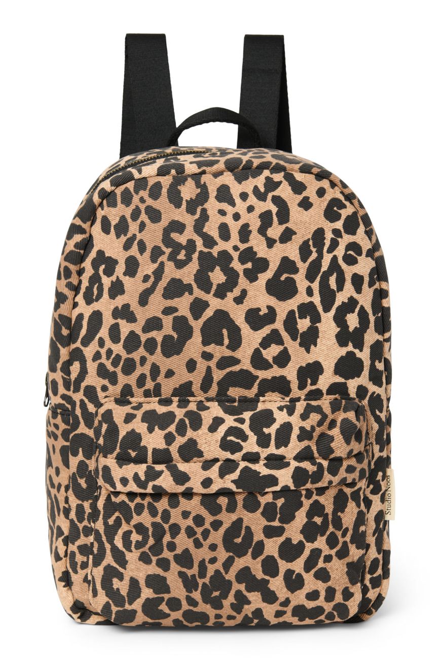 E-shop STUDIO NOOS - Cotton Midi BACKPACK - batôžtek s predným vreckom | Brown Leopard