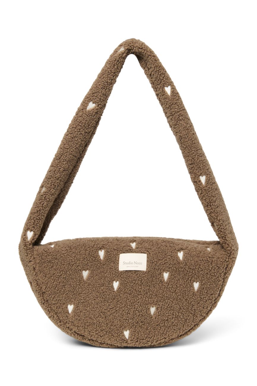 E-shop STUDIO NOOS - Teddy Mini Cross Body Bag | Brown Hearts