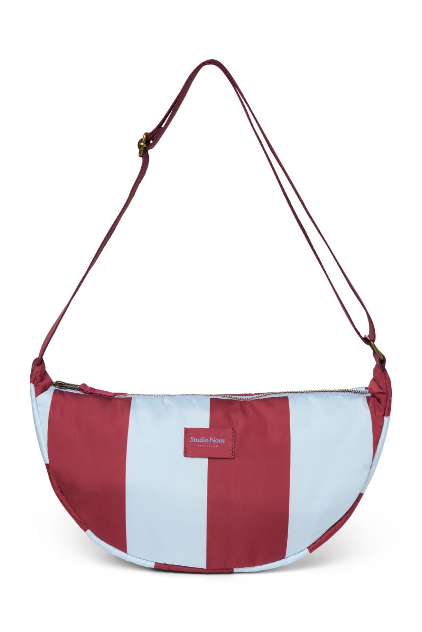 E-shop STUDIO NOOS - Bold Stripe Adult FANNY kabelka | Bordeaux/Lignt Blue