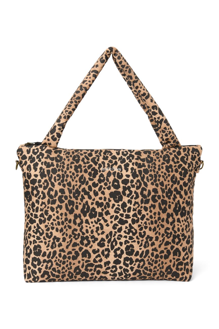 E-shop STUDIO NOOS - Cotton DIAPER BAG - prebaľovacia taška | Brown Leopard