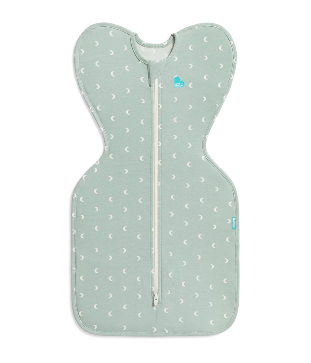 E-shop Love To Dream Zavinovačka Swaddle UP - veľkosť XS - olivová/mesiac ETAP1 - 1 TOG Originál