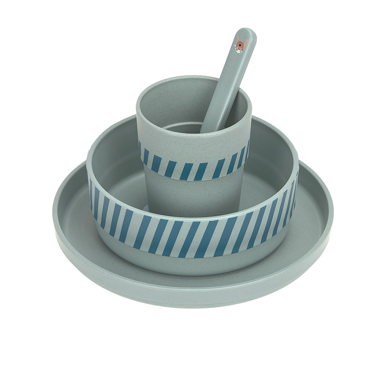 E-shop Lässig BABIES LÄSSIG Dish Set PP/Cellulose Tiny Team dog
