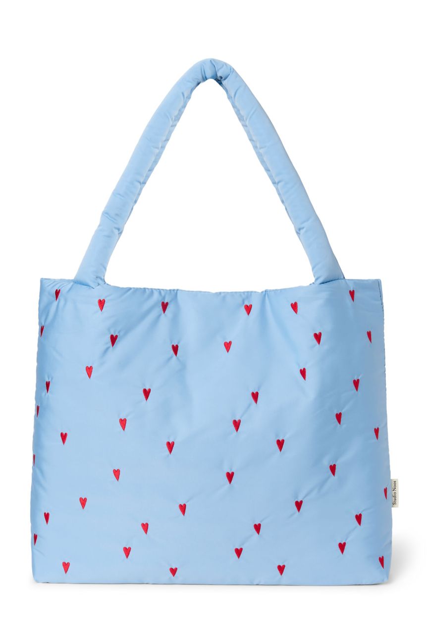 E-shop STUDIO NOOS - Puffy MOM BAG | Light Blue Hearts