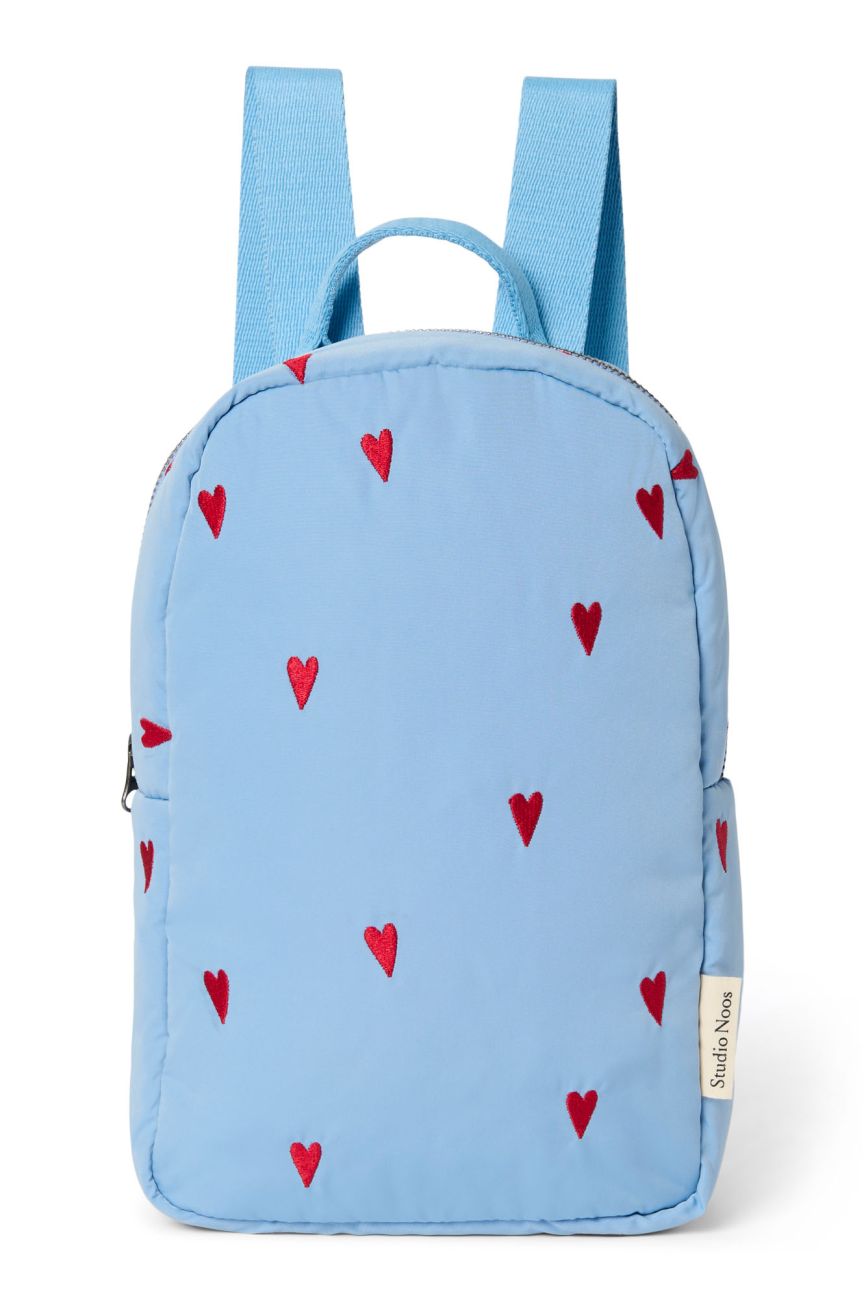 E-shop STUDIO NOOS - Puffy Mini BACKPACK - batôžtek | Light Blue Hearts