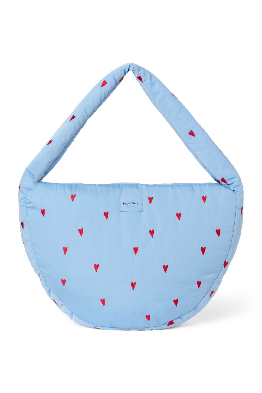 E-shop STUDIO NOOS - Puffy Cross Body Bag | Light Blue Hearts