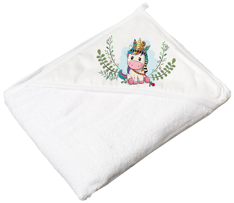 E-shop TEGA BABY Osuška s kapucňou Jednorožec 100x100cm