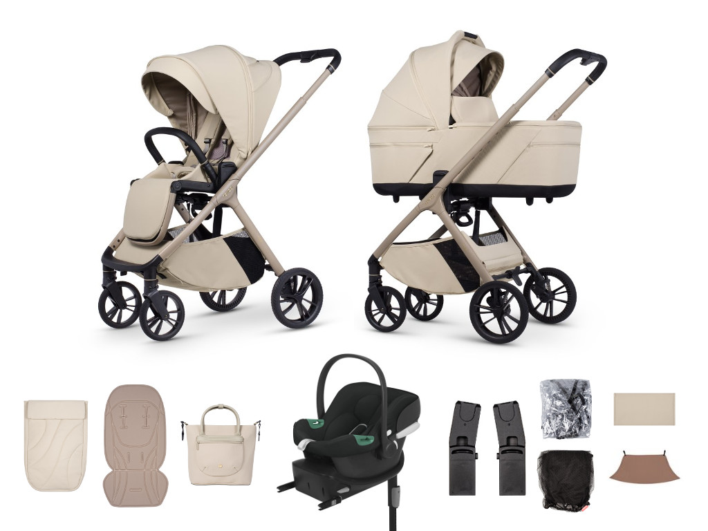 E-shop Venicci kočík Tila 2026, sabbia + Cybex Aton B2 + základňa