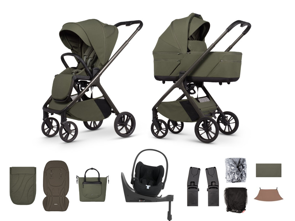 E-shop Venicci kočík Tila 2026, olive + Cybex Cloud T Plus + základňa